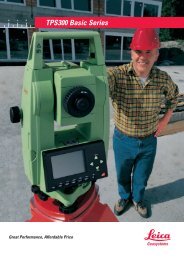 The new TPS300 Basic Series from Leica Geosystems - Geotech