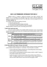 GSC 2.20 FIRMWARE UPGRADE FOR GSC-2 - G LAB