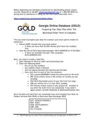 Georgia Online Database (GOLD) Preparing Your Data Files