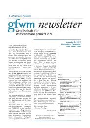 interessante Lektüre - GfWM - Gesellschaft für Wissensmanagement ...