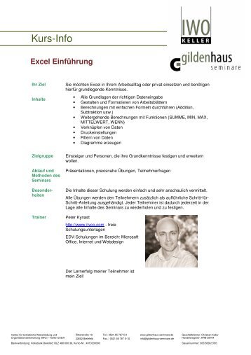 Kurs-Info - Gildenhaus Seminare