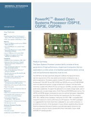 Open Systems Processor Product Family - General Dynamics ...