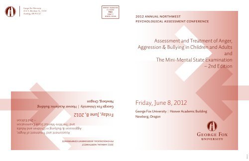 Friday, June 8, 2012 - George Fox University