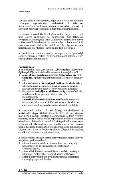Menedzsment alapok