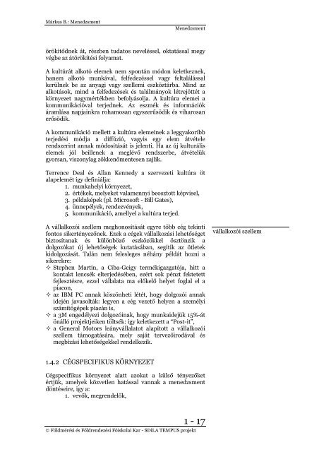 Menedzsment alapok
