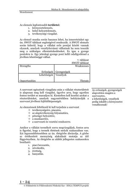 Menedzsment alapok