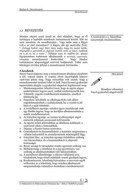 Menedzsment alapok