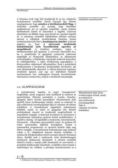 Menedzsment alapok