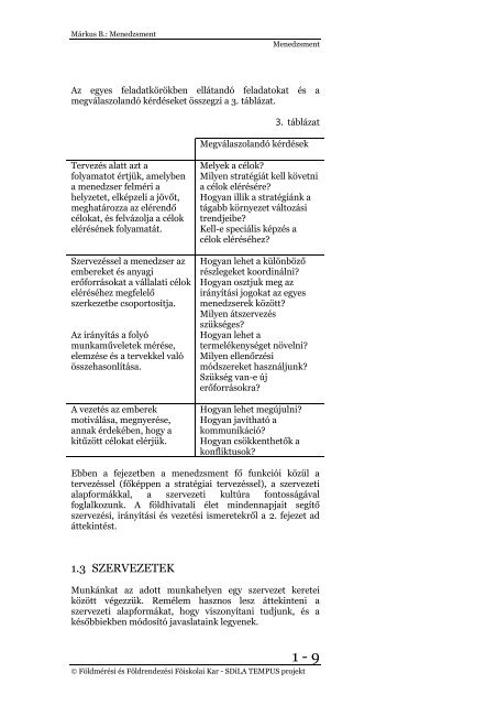 Menedzsment alapok