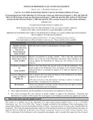 Notice of Proposed Class Action Settlement - Gilardi & Co, LLC