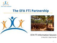 The Education For All Fast-Track Initiative (EFA-FTI) - Global ...