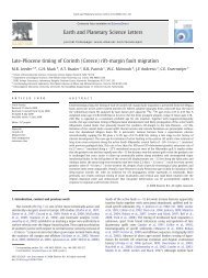 Late-Pliocene timing of Corinth (Greece) rift-margin fault migration ...