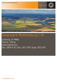 Fact Sheet - Solarpark Rothenburg I-IV - Gehrlicher Solar