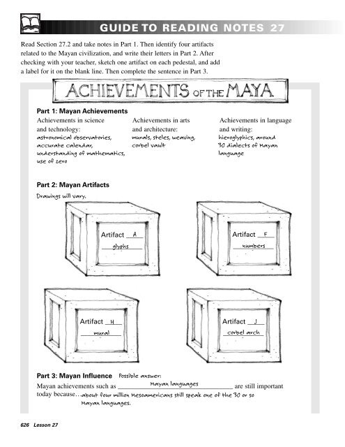 GUIDE TO READING NOTES 27