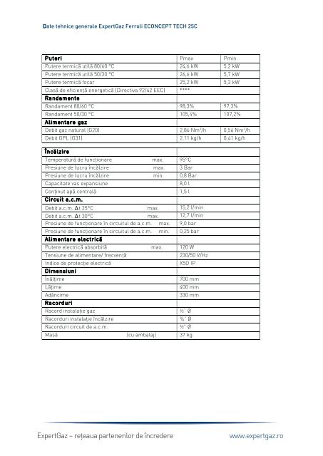 ExpertGaz FERROLI ECONCEPT TECH 25 C