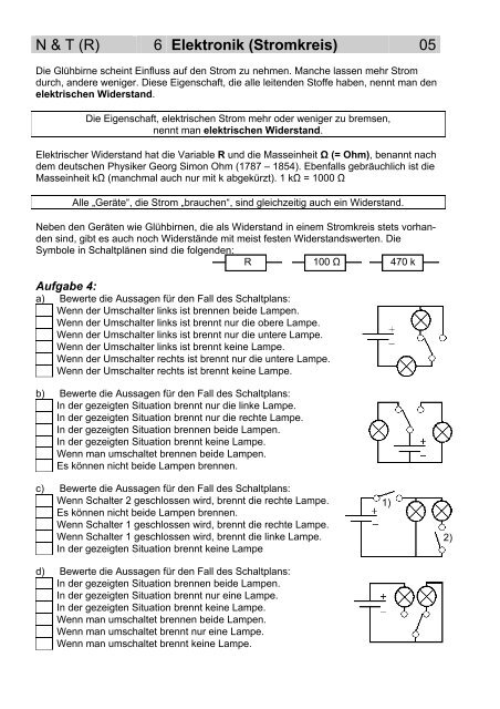 N & T (R) 6 Elektronik (Stromkreis) 01 - Gegenschatz.net