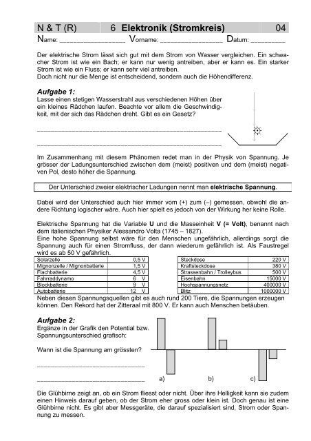 N & T (R) 6 Elektronik (Stromkreis) 01 - Gegenschatz.net