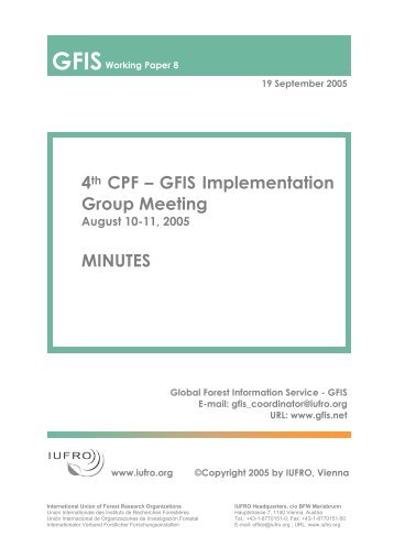 4th CPF - Global Forest Information Service