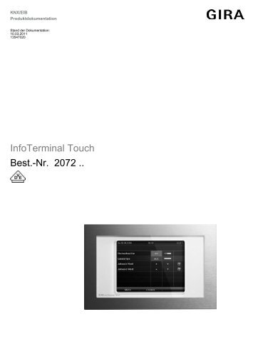 InfoTerminal Touch Best.-Nr. 2072 .. - Gira