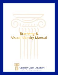 Branding & visual identity manual - Georgian Court University