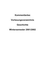 Das kommentierte Vorlesungsverzeichnis des Wintersemesters ...