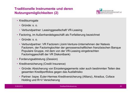 Kreditportfoliosteuerung - Gesamtbanksteuerung