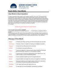 Exam Skills: Clue Words - George Fox University