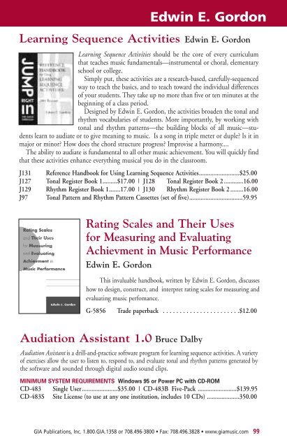 GIA's 2005 Music Education Catalog (3.3 MB, 112 ... - GIA Publications