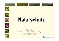 Naturschutz - Geobotanical Institute ETH Zurich