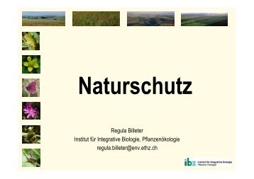Naturschutz - Geobotanical Institute ETH Zurich
