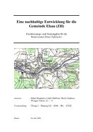 Eine nachhaltige Entwicklung für die Gemeinde Elsau (ZH)