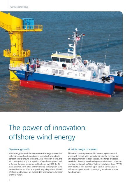 GL – Mapping the Future in Offshore Wind - Germanischer Lloyd