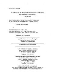 HLC Properties v. MCA Records - Appellants' Reply Brief
