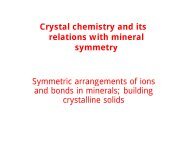 Lecture 7: Relations of Crystal Chemistry and Symmetry