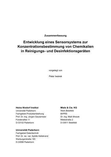 Entwicklung eines Sensorsystems zur ... - GfSE