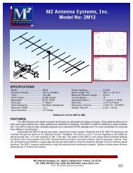 M2 Antenna Systems, Inc. Model No: 2M12 - N4brf.org