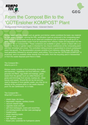 From the Compost Bin to the 'GÜTErsloher KOMPOST' Plant - GEG