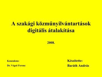 A szakági közműnyilvántartások digitális átalakítása