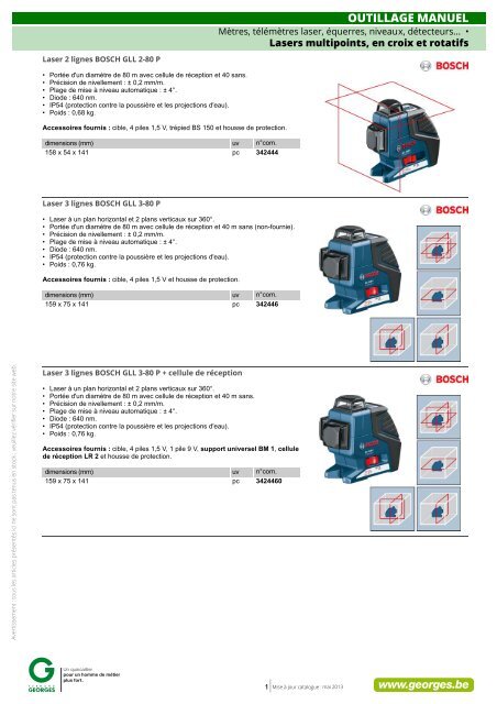 Bosch GLL3-300 Niveau laser automatique 3 lignes 360° à faisceau rouge
