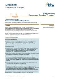 KfW-Programm Erneuerbare Energien Premium Merkblatt