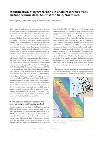 Identification of hydrocarbons in chalk reservoirs from surface - GEUS