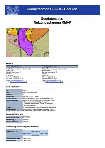 Nutzungsplanung KMAF - GIS-ZH - Kanton Zürich