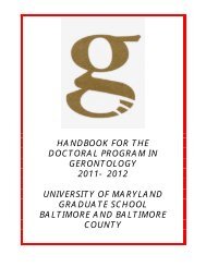 Required credits - Doctoral Program in Gerontology - University of ...