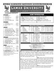 2011-12 Game Notes - Presbyterian College Athletics