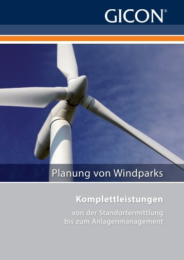Prospekt Planung von Windparks DE - GICON
