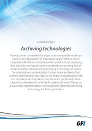 Archiving technologies - GFI.com