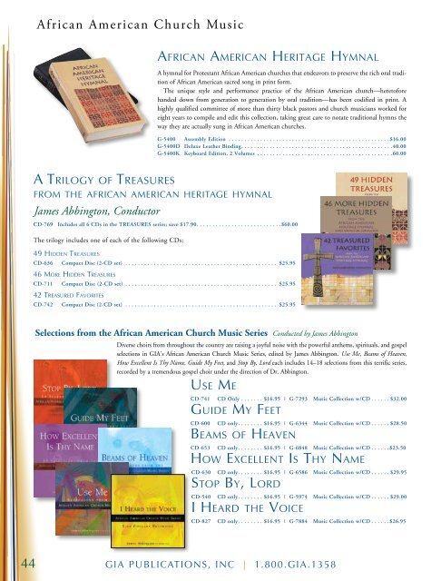 2013 Spring Catalog Music for the Church Year - GIA Publications