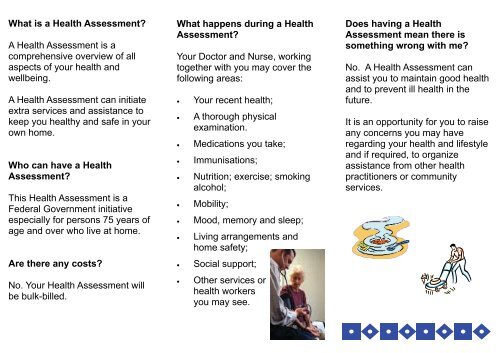 What is a Health Assessment? A Health Assessment is a ...