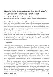 Healthy Parks, Healthy People: The Health Benefits of Contact with ...