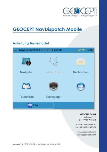 Fahrerhandbuch I - GEOCEPT GmbH